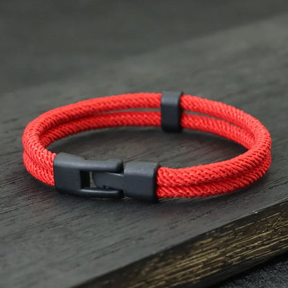 New Fashion Men Bracelet Thread Double Layer Detachable Matching Stackable Braslet Leisure Accessories Hombre Erkek Bileklik