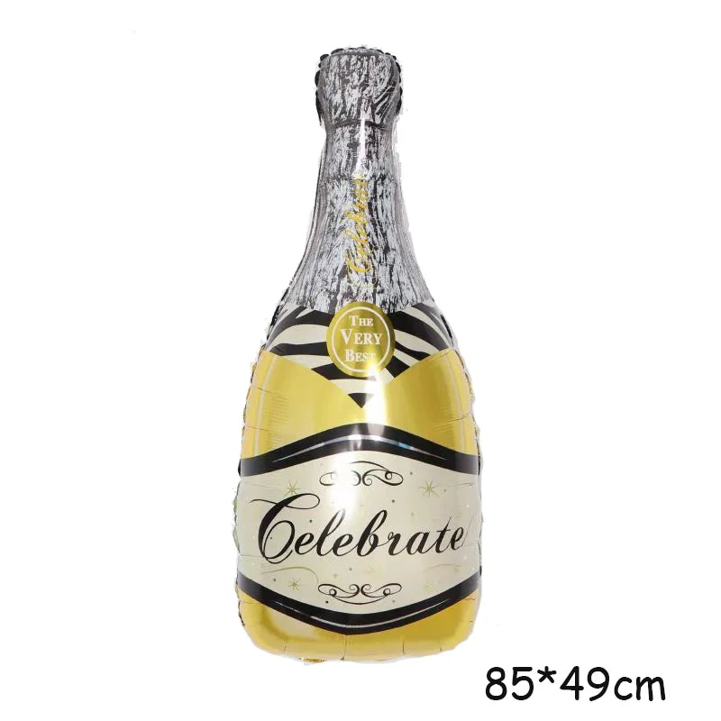 Wine Bottle Wine Goblet Aluminium Foil Balloons Beer Whisky Champagne Bar Banquet Family Gathering Birthday Party Decoration