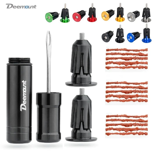 Bicycle Tubeless Tyre Repair Tool Set Bar End Hidden Glue Free Bike Tyre Drill Puncture Repair tool for Urgent use