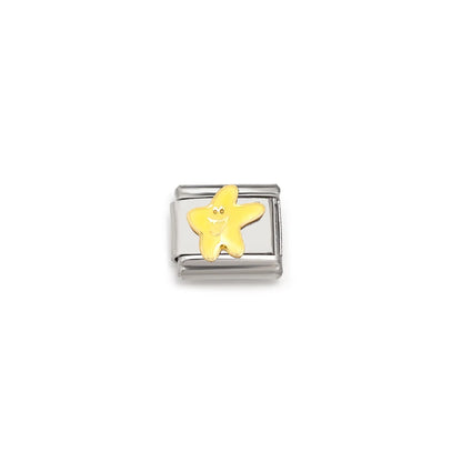Italian Links Stainless Steel Charms Bracelet Women Enamel Coconut Tree Holiday Scenery Frog Elephant Fit 9mm Making Jewelry