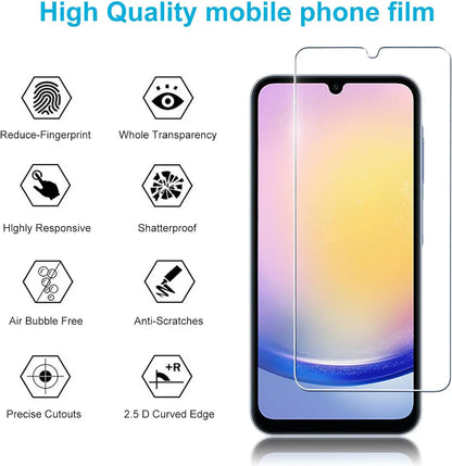 2/4Pcs 9H Screen Protector Glass For Samsung Galaxy A25 5G HD Tempered Glass Film