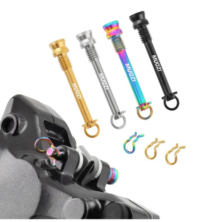 MUQZI 2pcs Disc Brakes Caliper Titanium Alloy M4 Fixing Bolts Bicycle Disc Brake Pad Ultralight Mount Screws Cycling Accessories