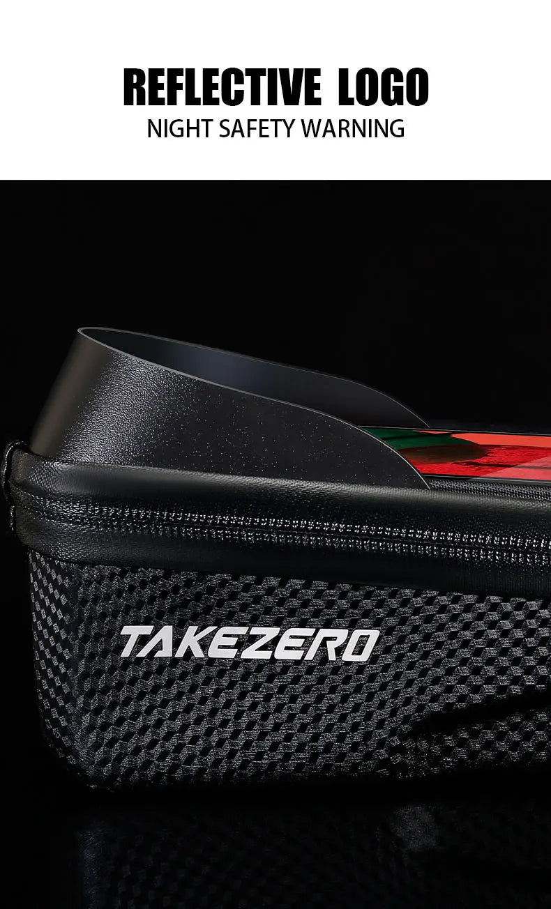 TAKEZERO A2X Mountain Bike EVA Hard Shell Bicycle Bag - Quick-Release Front Bar Bag for Handlebar Mount, Cycling Equipment