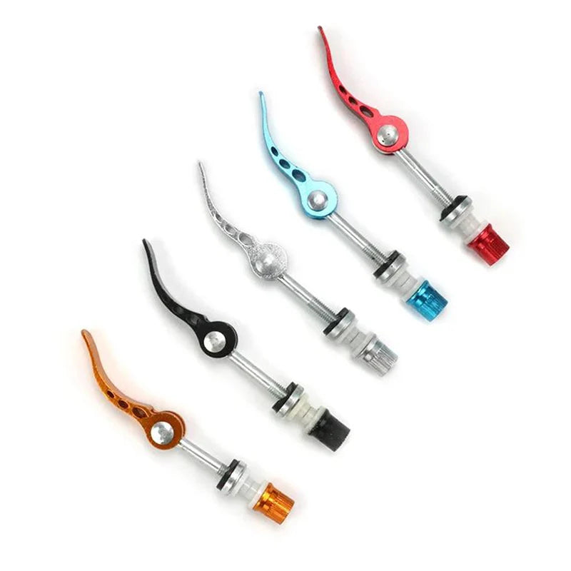 1/2/6pcs M6 x65mm Bicycle Quick Release Aluminum Seatpost Clamp Bike Seat Post Tube Clamp  Lock Nut Saddle for Road MTB Bike