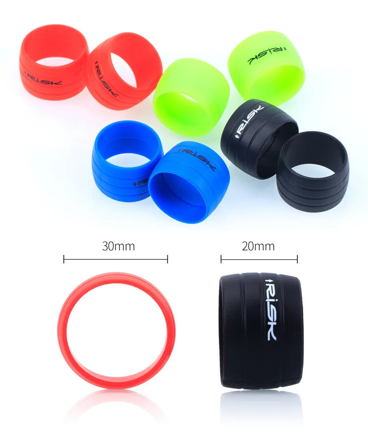 2pcs Silicone Anti-skip Bicycle Handlebar Tape plug Fixed Ring Road Bike Shift Handle Protection Cover Non-Slip Cycling Accessor