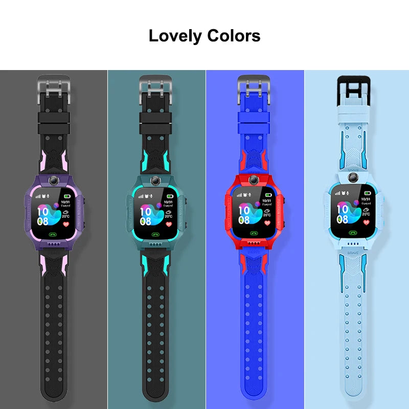 2G Smart Watch Kids LBS SOS Phone Watch IP67 Waterproof Remote Photo Voice Chat Smartwatch Compatible For Ios Android Child Gift
