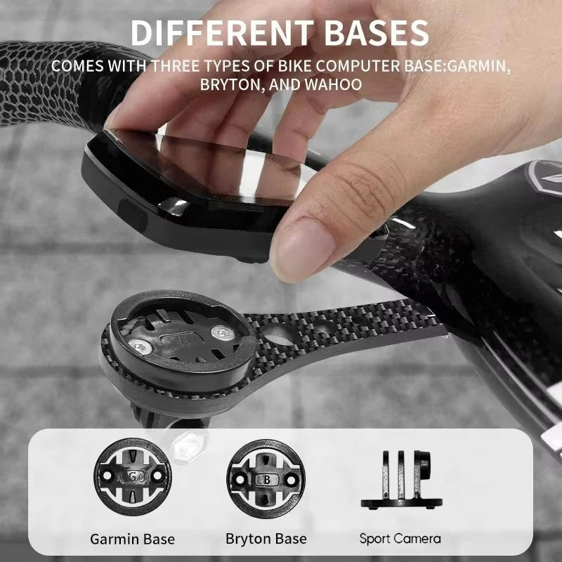 BUCKLOS Carbon Bike Speedometer Holder Road Gravel Bicycle Computer Mount Speedometer Bracket for Garmin Cycling Accessories