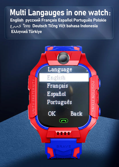 2G Smart Watch Kids LBS SOS Phone Watch IP67 Waterproof Remote Photo Voice Chat Smartwatch Compatible For Ios Android Child Gift
