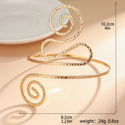 1PC Women's European and American Fashion Gold Geometric Arm Chain Bracelet, Date Travel Banquet Party Festival Dress up Gift