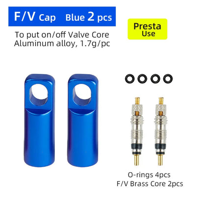 Deemount 2 in 1 Presta Caps F/V Valve Core Overhaul Install Tool CNC Anodized Alloy Light Weight Bicycle Valve Nipple 10/4/2PCS