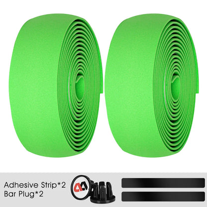 WEST BIKING Bicycle Handlebar Tape EVA PU Bar Tape Soft Cycling Damping With 2 Bar Plug Road Bicycle Anti-slip Shock straps