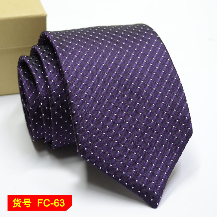 67 Styles Men's Ties Solid Color Stripe Flower Floral 7-8cm Jacquard Necktie Accessories Daily Wear Cravat Wedding Party Gift
