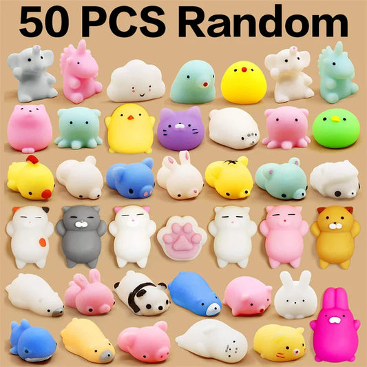 5-50 PCS Mochi Squishies Kawaii Anima Squishy Toys For Kids Antistress Ball Squeeze Party Favors Stress Relief Toys For Birthday