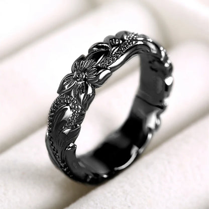 Elegant Carved Flower Pattern Band Classic Women Engagement Wedding Rings High Quality Delicate Female Accessories Rings