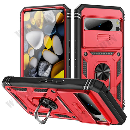 Case For Google Pixel 9 8 Pro 8 6 Pro 8A 7A  Google Pixel 9 Pro XL Heavy Duty With Camera 360 Degree Kickstand Cover