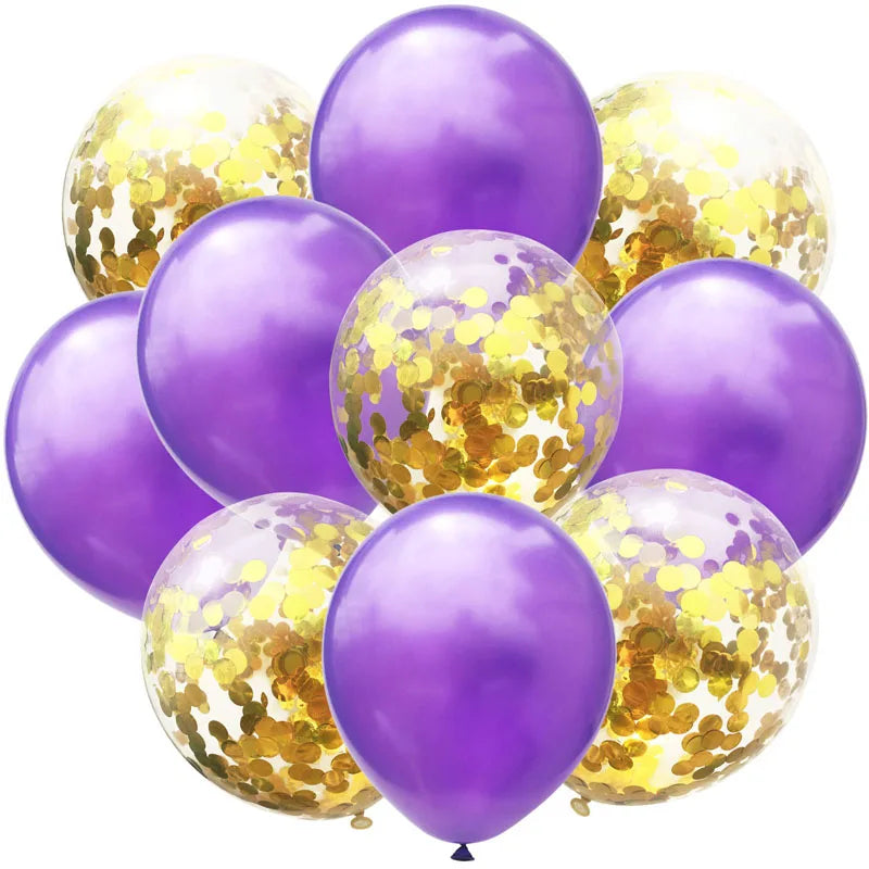 12inch 10pcs Mix Blue Rose Gold Confetti Latex Balloon colorful Baby Shower Wedding Birthday Party Decor Clear Balloons kids toy