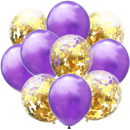 12inch 10pcs Mix Blue Rose Gold Confetti Latex Balloon colorful Baby Shower Wedding Birthday Party Decor Clear Balloons kids toy