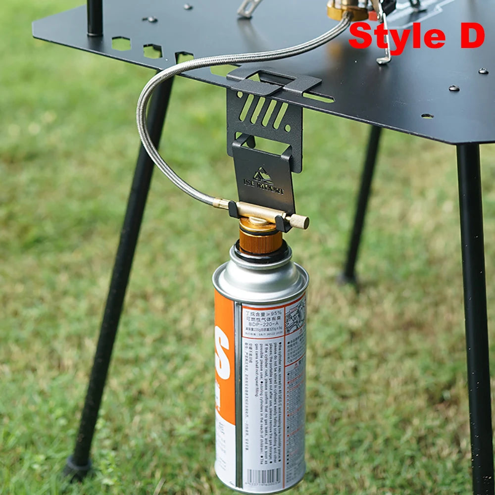 Hang Gas Canister Hook Camping Tables Hook Stainless Steel Stove Tank Hanger Hook Outdoor Camping Table Gas Stove Tank Organizer