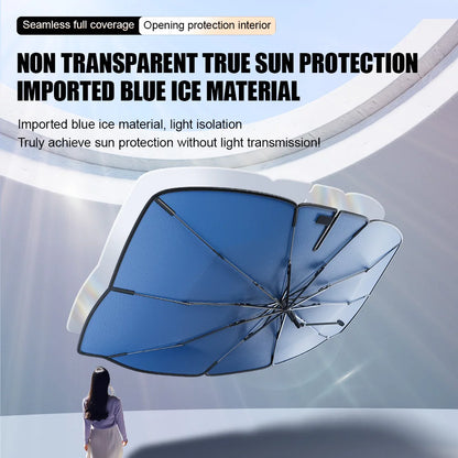 Car Sunshade Windshield Umbrella with 360°Rotation Bendable Handle Front Window Sun shade UV Protection Summer Car Accessories