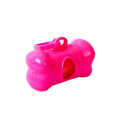 Colorful Bone-Shaped Dog Poop Bag Dispensers With 1 Disposable Bags, Portable Pet Waste Holder, For Outdoor Walks And Training