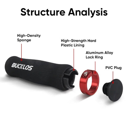 BUCKLOS Mtb Bicycle Grips Sponge Shock-absorbing Cycling Handlebar Sleeve Antislip Bike Handlebar Grip Comfort BMX Parts
