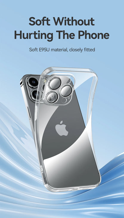 Joyroom Case For iPhone 16 Pro Max Anti-drop Transparent Cover For iPhone 16 15 14  Pro Max Shockproof Case With Len Protection