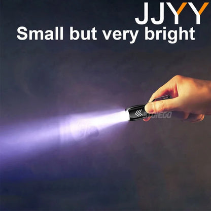 Mini Keychain Lamp Keychain Pocket Torch USB Rechargeable LED Light Flashlight Lamp Waterproof Keychain Light 1PC