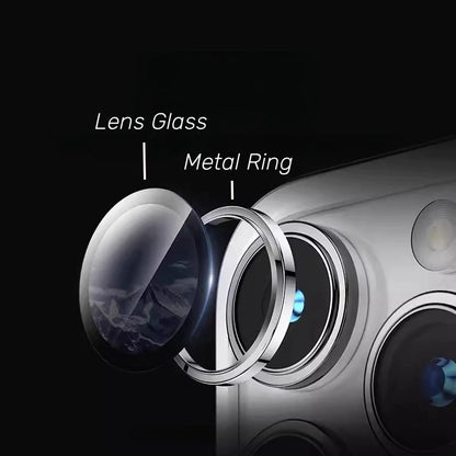 Metal Ring Lens Glass for iPhone 15 16 Pro Max 15pro Alloy Camera Protector Back Lens Film Cap Cover with Positioner