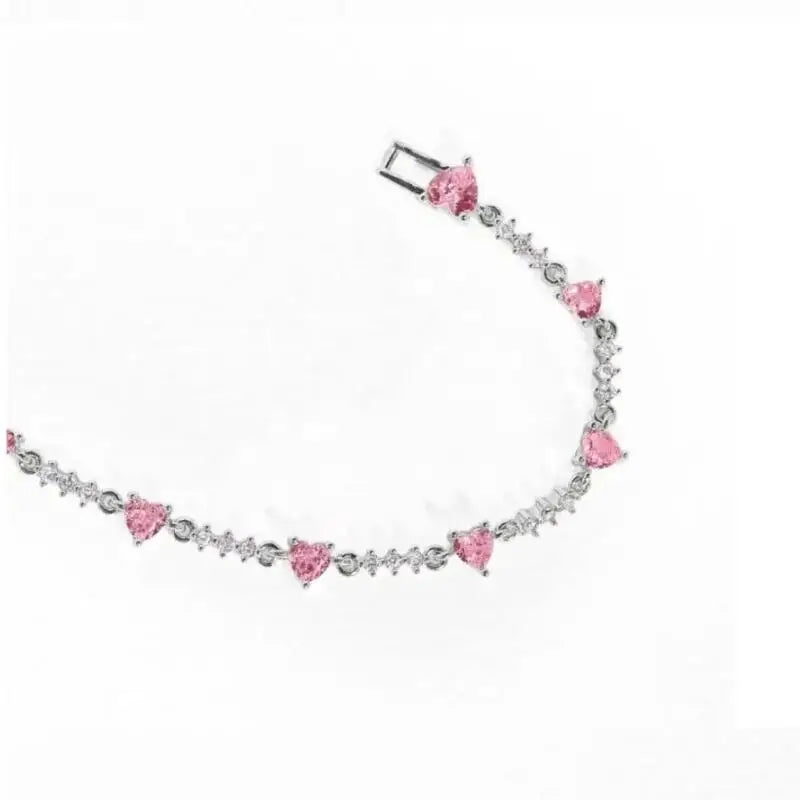 Instagram Style Cute and Sweet Bracelet Love Zircon Butterfly Festival Bracelet Women's Valentine's Day Gift Jewelry