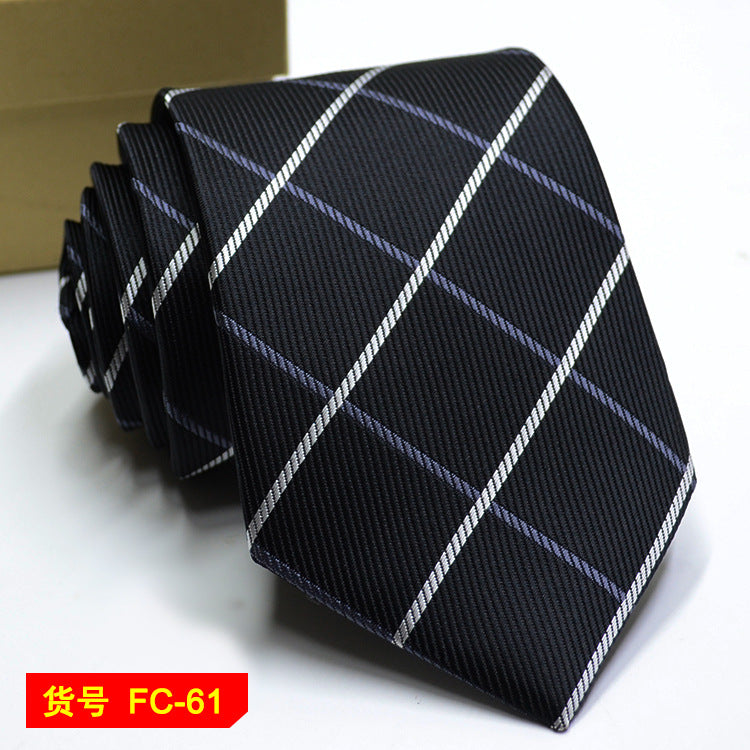 67 Styles Men's Ties Solid Color Stripe Flower Floral 7-8cm Jacquard Necktie Accessories Daily Wear Cravat Wedding Party Gift