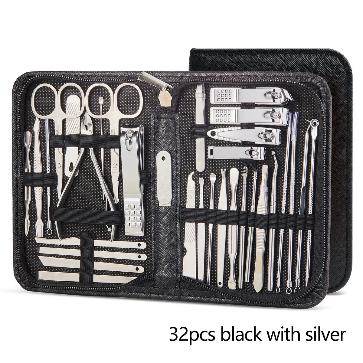 8/32pcs Manicure Set Professional Pedicure Kit Nail Scissors Grooming Kit Stainless Steel Manicure Cutters Nail Beauty Tools