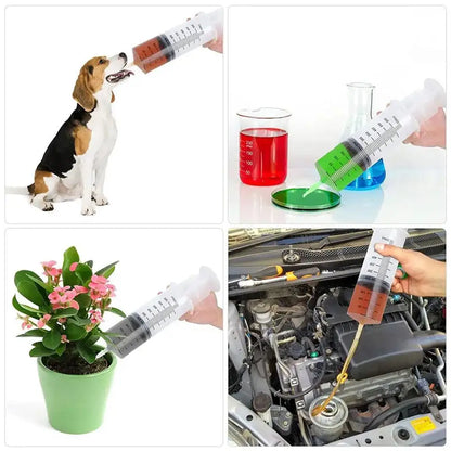Large Capacity Syringes Reusable Needle Barrel Oil Pump with Scale Oil Suction Vacuum Syringe Pistol Pump Extractor