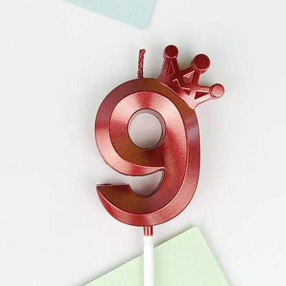 Happy Birthday Cake Crown Digital Candle Crown Children's Party Decoration Ornaments Opera Digital Celebration Candle