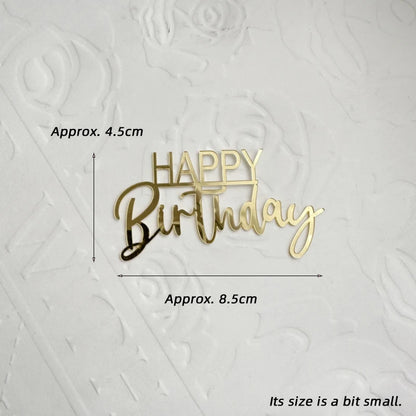 1/3/5pcs Acrylic Birthday Queen Gold Cake Topper Happy Birthday Party Sides Cake Decorations Accessories