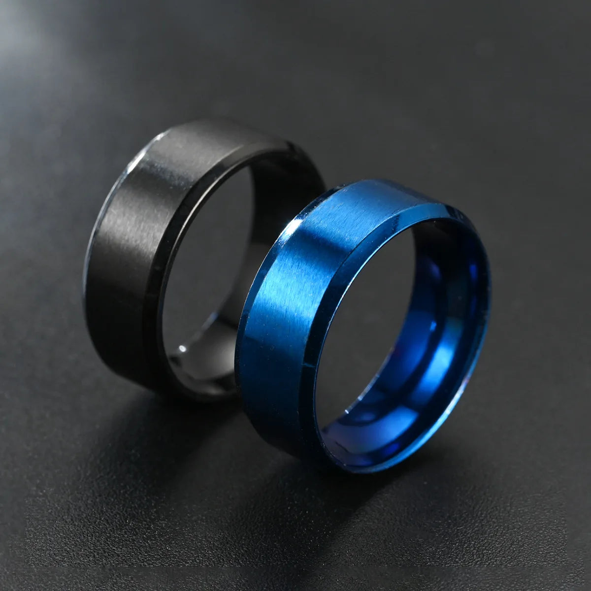 6 Colors Classic 8mm Tungsten Mens Ring Surface Brushed Stainless Steel Ring for Women Wedding Band Couples Jewelry Accessories