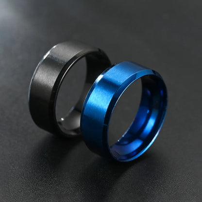 6 Colors Classic 8mm Tungsten Mens Ring Surface Brushed Stainless Steel Ring for Women Wedding Band Couples Jewelry Accessories