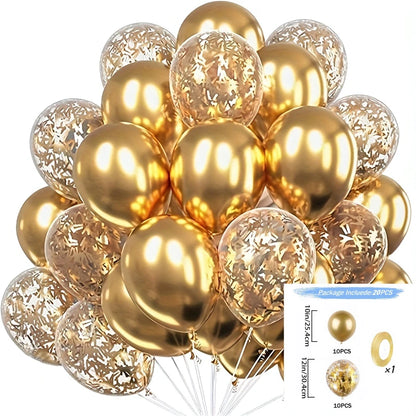 16pcs Black Metallic Sequin Balloons for Birthday Wedding Graduation Party Balloon Decoration
