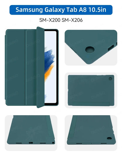 Case Fit Samsung Galaxy Tablet Case for S6 lite Tab A9 A8 A7 S7 S8 S9 and Plus FE Smart Auto Sleep Wake Function Silicone Cover