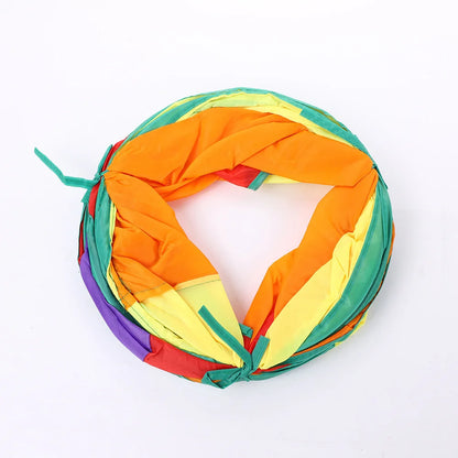 650g Rainbow Cat Toy Tunnel Playground Cats Scratching Running Interactive Teaser Toy Kittens Adult Cats