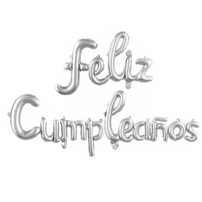 16-inch Spanish Happy Birthday Foil Balloon Set Birthday Party Decoration Feliz Cumpleaños Balloon Home Room Decor Birthday Gift
