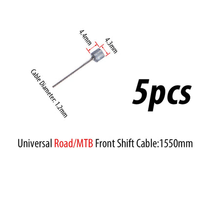5pcs RISK RC127 Stainless Steel MTB Mountain Road Bicycle Bike Derailleur Shift Brake Inner Cable Line Wire 2100mm 1550mm 1700mm