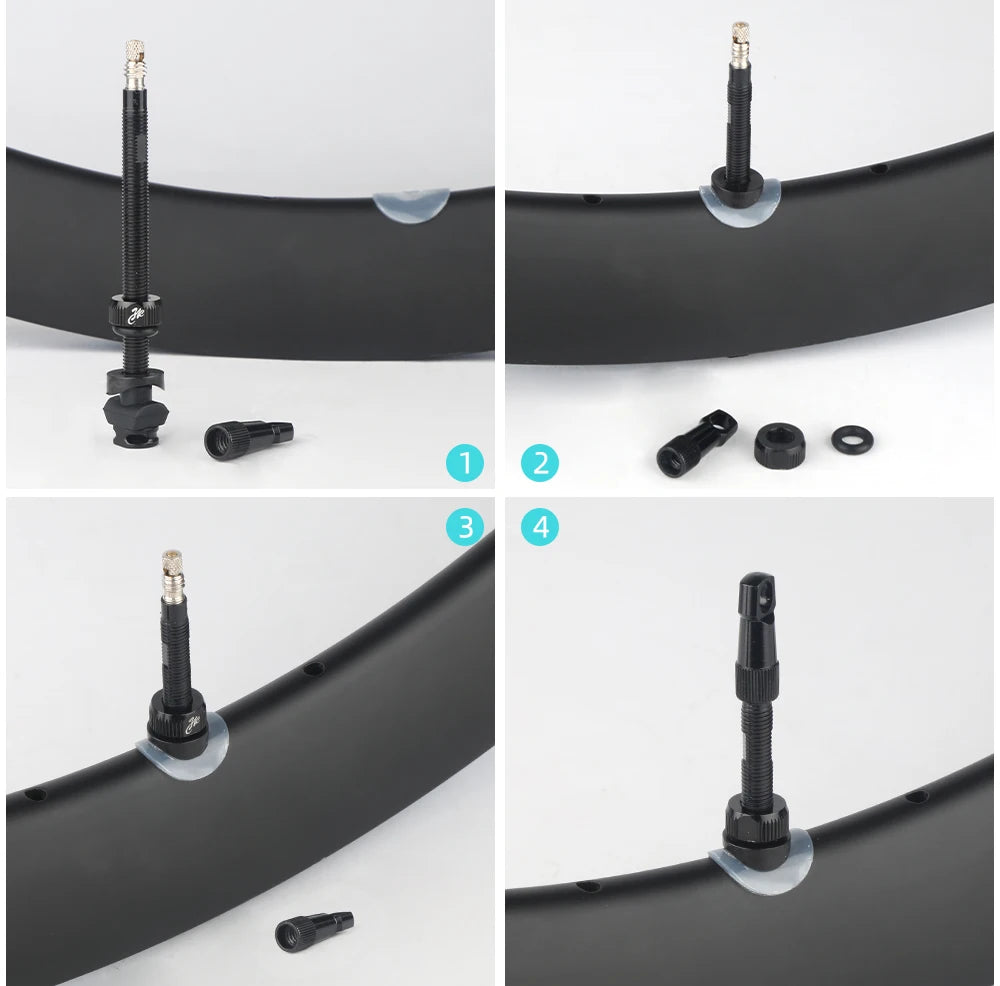 Bicycle Tubeless Tire Valve Carbon Rim Presta Valves 40 50 65 80mm F/V Nipple Detachable Brass Core W/Cap For MTB Bike Air Valve