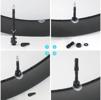 Bicycle Tubeless Tire Valve Carbon Rim Presta Valves 40 50 65 80mm F/V Nipple Detachable Brass Core W/Cap For MTB Bike Air Valve