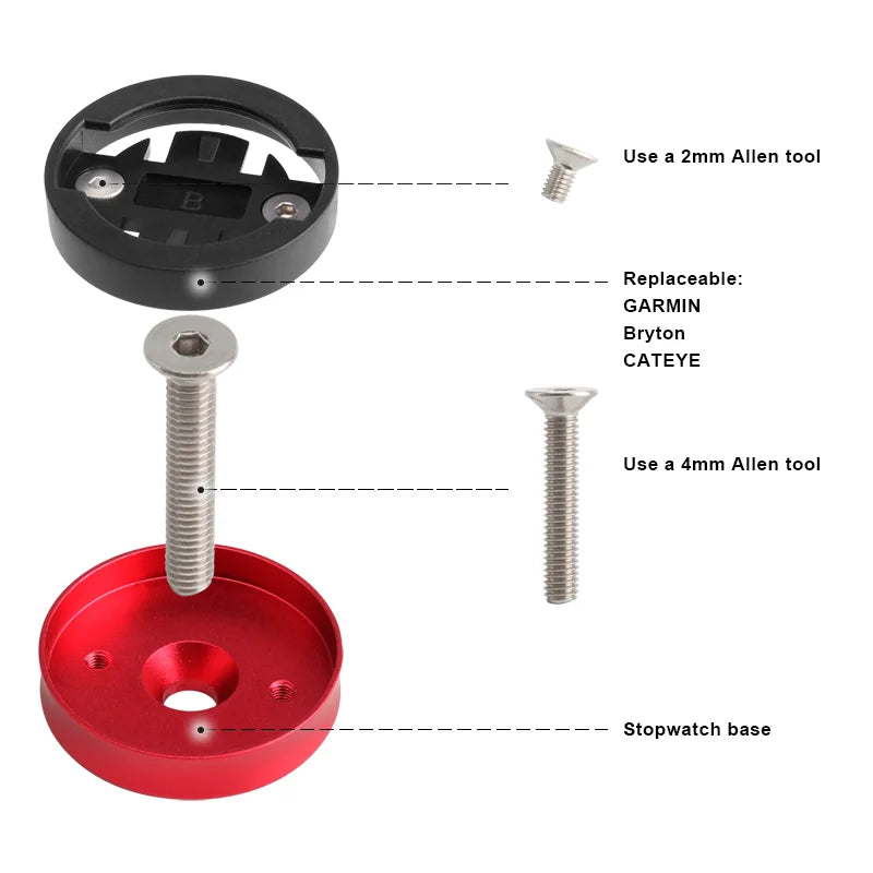 Bike Computer Bracket Mount Base For Garmin Bryton Wahoo Magene Bicycle Computer Mount Adapter Base Plastic Replacement Part