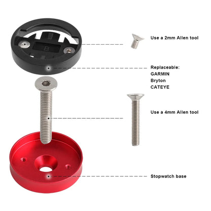 Bike Computer Bracket Mount Base For Garmin Bryton Wahoo Magene Bicycle Computer Mount Adapter Base Plastic Replacement Part