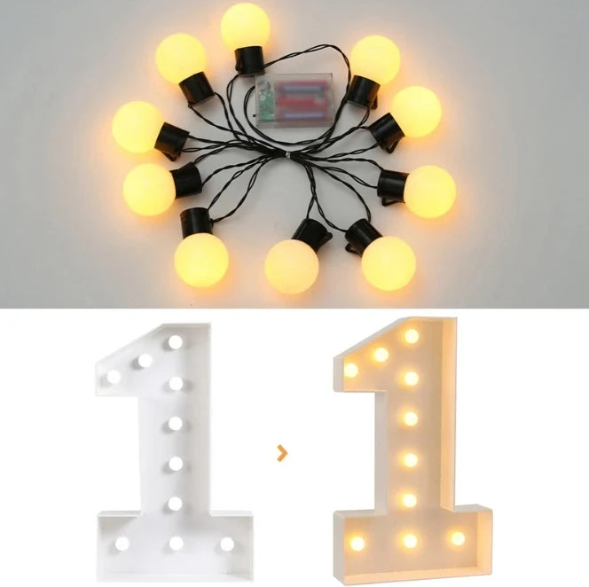 Giant Birthday Figure Led Light Balloon Filling Box 1st Birthday Balloon Number 30 40 50 Balloon Frame Wedding Decor Baby Shower
