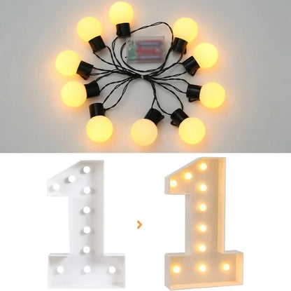 Giant Birthday Figure Led Light Balloon Filling Box 1st Birthday Balloon Number 30 40 50 Balloon Frame Wedding Decor Baby Shower