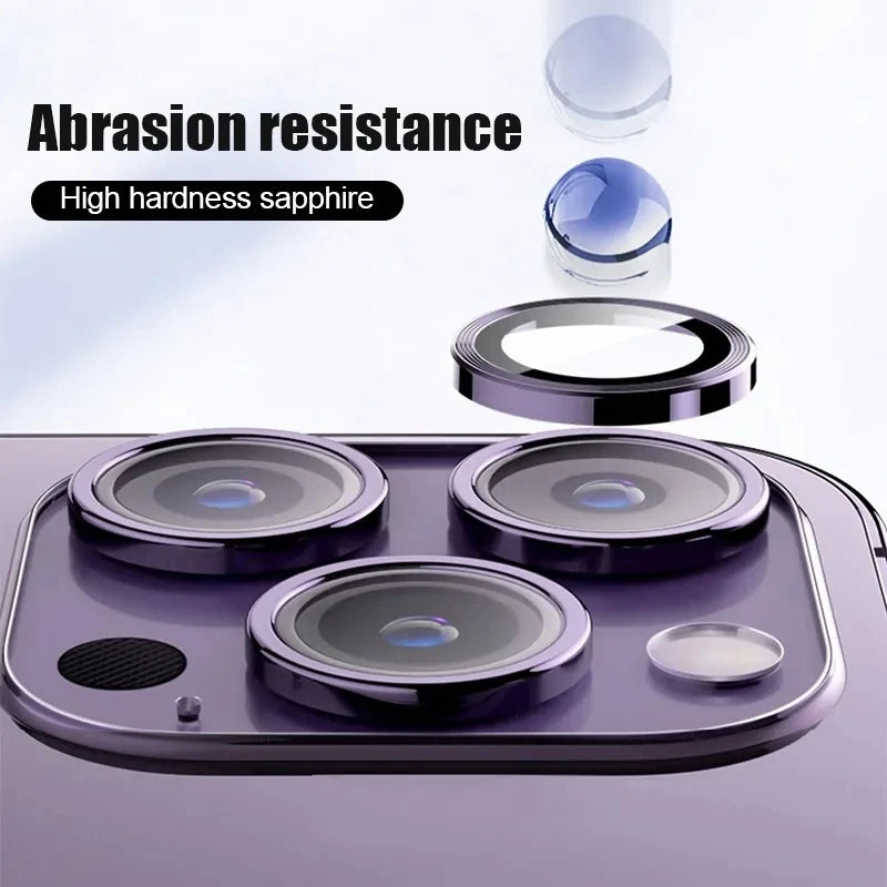 For iPhone 16 15 Pro Max Camera Protector Metal Lens Ring Glass For iPhone 14 15 Plus 15Pro Max 15 pro Lens Glass Cover