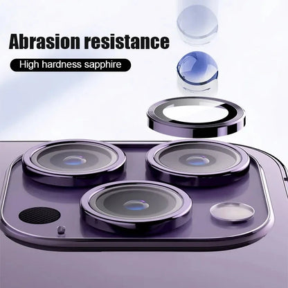 For iPhone 16 15 Pro Max Camera Protector Metal Lens Ring Glass For iPhone 14 15 Plus 15Pro Max 15 pro Lens Glass Cover