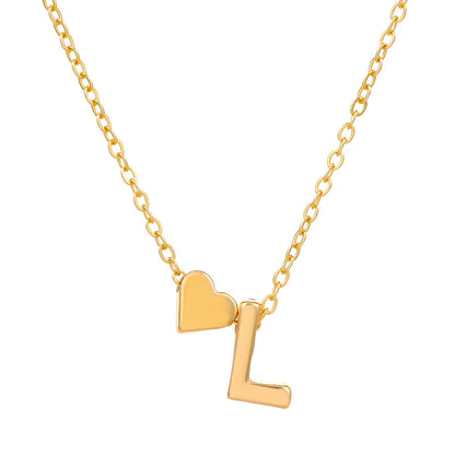 26 English Initial Letter Bracelets for Lovers Women Men DIY Personalized Name Alloy Heart-shaped Bracelets Jewelry Anniversary